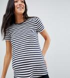 Asos Design Maternity Stripe Crew Neck T-shirt - Multi