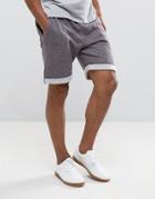 Brave Soul Cotton Mix Jersey Shorts - Gray