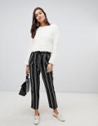 New Look Stripe Pants In Black Pattern - Black