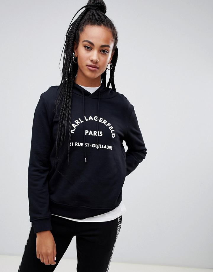 Karl Lagerfeld Logo Hoodie - Black
