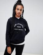 Karl Lagerfeld Logo Hoodie - Black