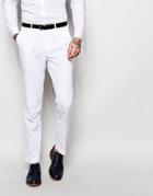 Feraud Premium 55% Linen Suit Pants - White