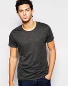 Produkt Crew Neck T-shirt With Slubby Fabric - Gray