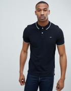 Jack & Jones Essentials Polo Shirt With Tipping - Black