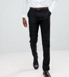 Heart & Dagger Tall Slim Pants In Wool Mix Grid Check - Black