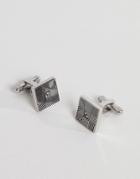 Emporio Armani Logo Cufflinks In Silver - Silver