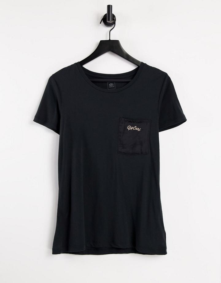 Rip Curl Pretty Pocket T Shirt In Black