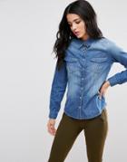 Blend She Busted Denim Shirt - Blue