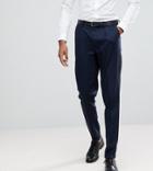 Selected Homme Tall Tapered Smart Pants In Texture - Navy
