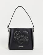 Love Moschino Script Logo Bucket Bag In Black