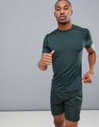 New Look Sport Stretch T-shirt In Green - Green