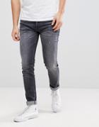 Diesel Sleenker Jeans In Gray Wash - Gray