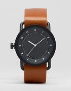 Tid No 1 Leather Watch In Tan - Tan