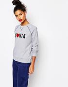 Sonia By Sonia Rykiel Sweatshirt With Rainbow Heart - Gray