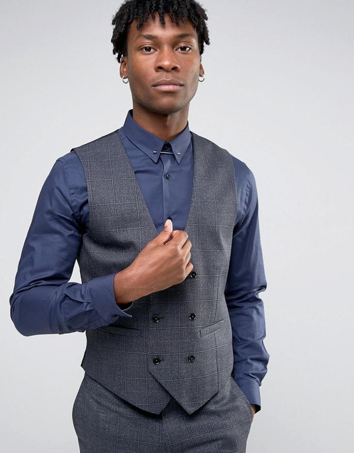 Burton Menswear Skinny Vest - Navy