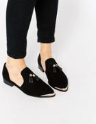 Asos Melody Pointed Flat Shoes - Black