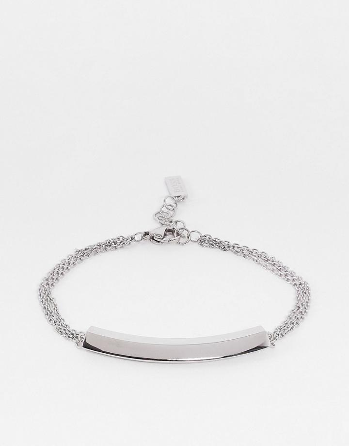 Hugo Boss Insignia Chain Bracelet In Silver