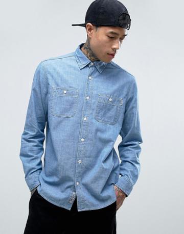Carhartt Wip Clink Denim Shirt In Regular Fit - Blue