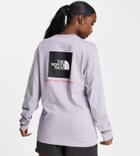 The North Face Redbox Long Sleeve T-shirt In Lilac Exclusive At Asos-gray