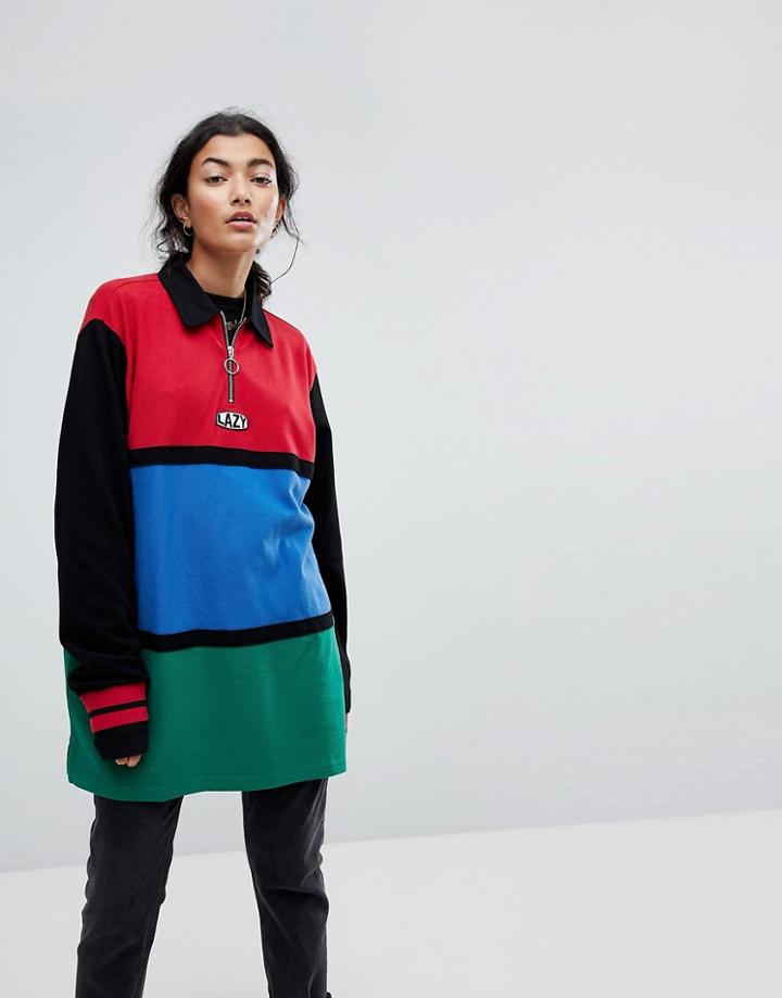 Lazy oaf color panel hoodie sales