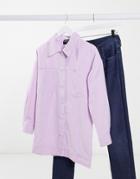 Heartbreak Cord Shirt In Lilac-purple