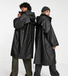 Reclaimed Vintage Inspired Unisex Rain Trench In Black