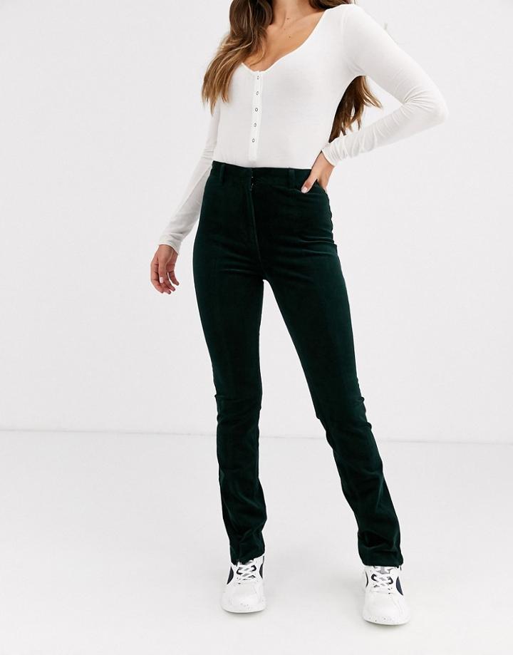 Weekday Skinny Cord Pants In Bottle Green