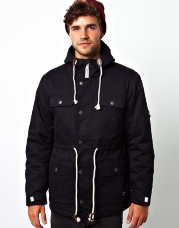 Rvca Parka Coat With Hood