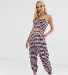 The Ragged Priest Gingham Pants Two-piece - Purple