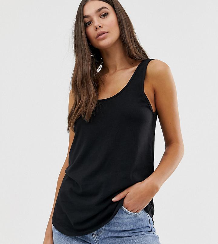 Asos Design Tall Ultimate Tank In Black