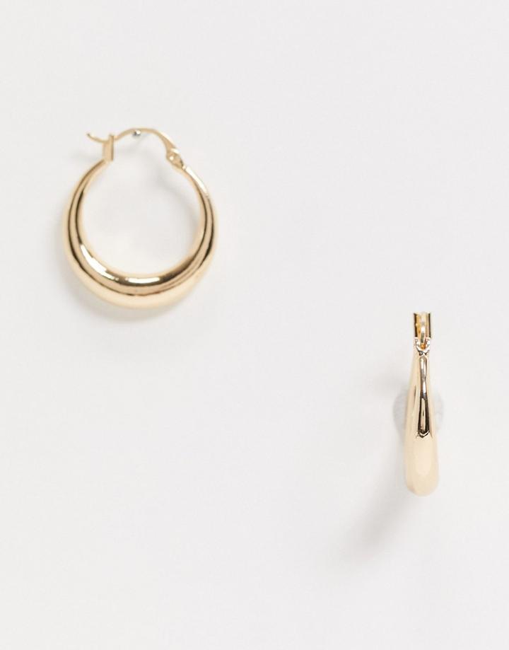 Weekday Mija Chunky Hoop Earrings In Gold