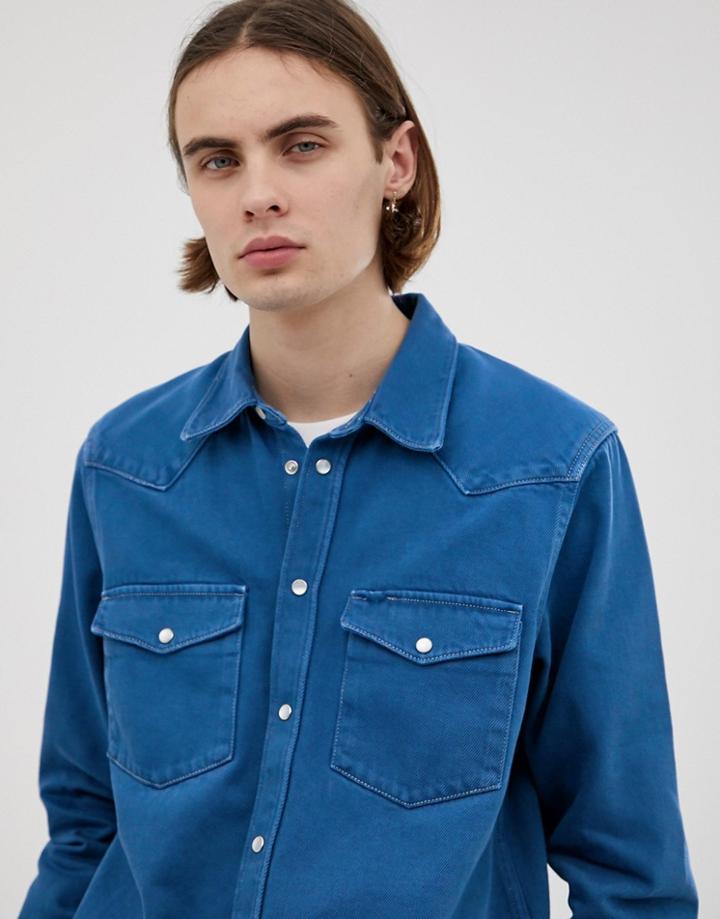 Weekday Rin Tin Shirt Super Blue