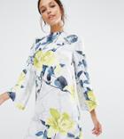 Every Cloud Floral Trellis High Neck Skater Dress - Multi
