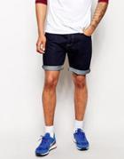 Asos Denim Shorts In Slim - Indigo