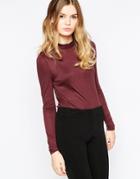 Vero Moda High Neck Long Sleeve Top - Fudge