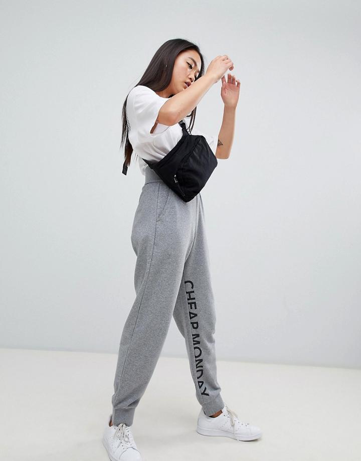 Cheap Monday Cut Logo Current Joggers - Gray