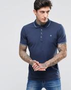 Diesel T-skin Pique Tipped Polo - Navy