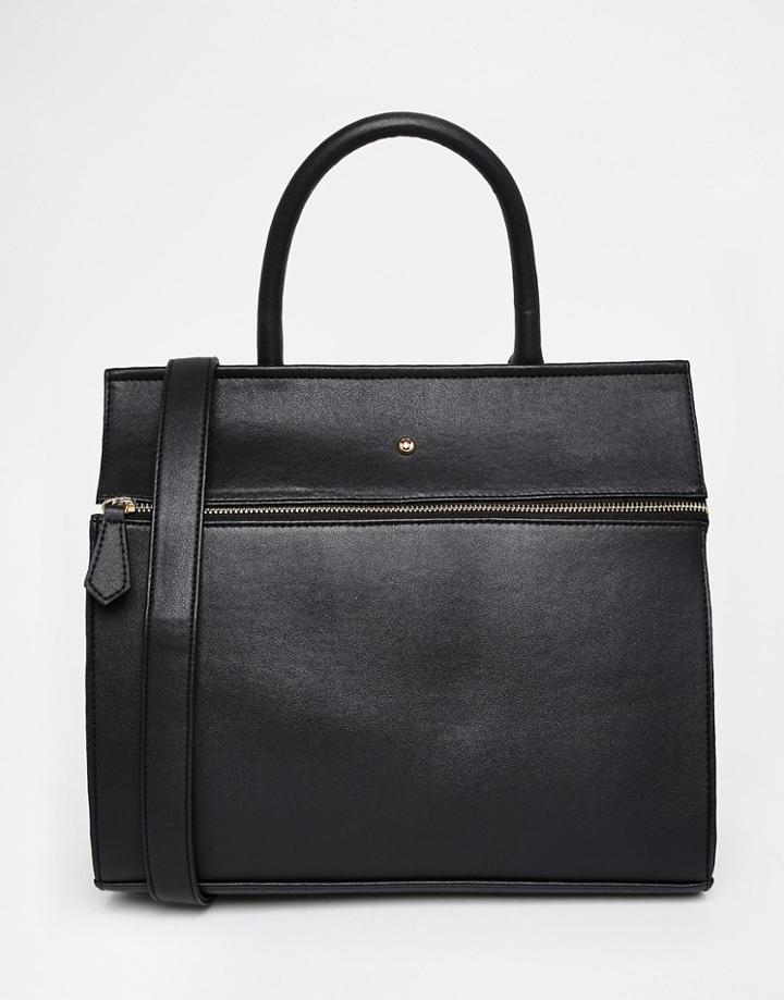 Asos Tote Bag With Stud Detail - Black