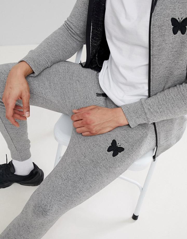 Good For Nothing Skinny Butterfly Joggers In Gray - Gray