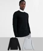 Asos Design Sweater In Black / Light Gray 2 Pack Save-multi