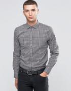 Sisley Slim Fit Shirt In Mini Gingham Print - Red