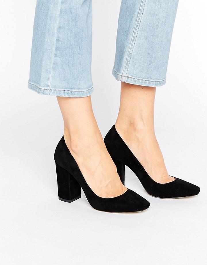 Raid Riz Block Heeled Shoes - Black