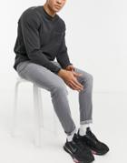 Asos Design Skinny Jeans In Washed Gray-grey