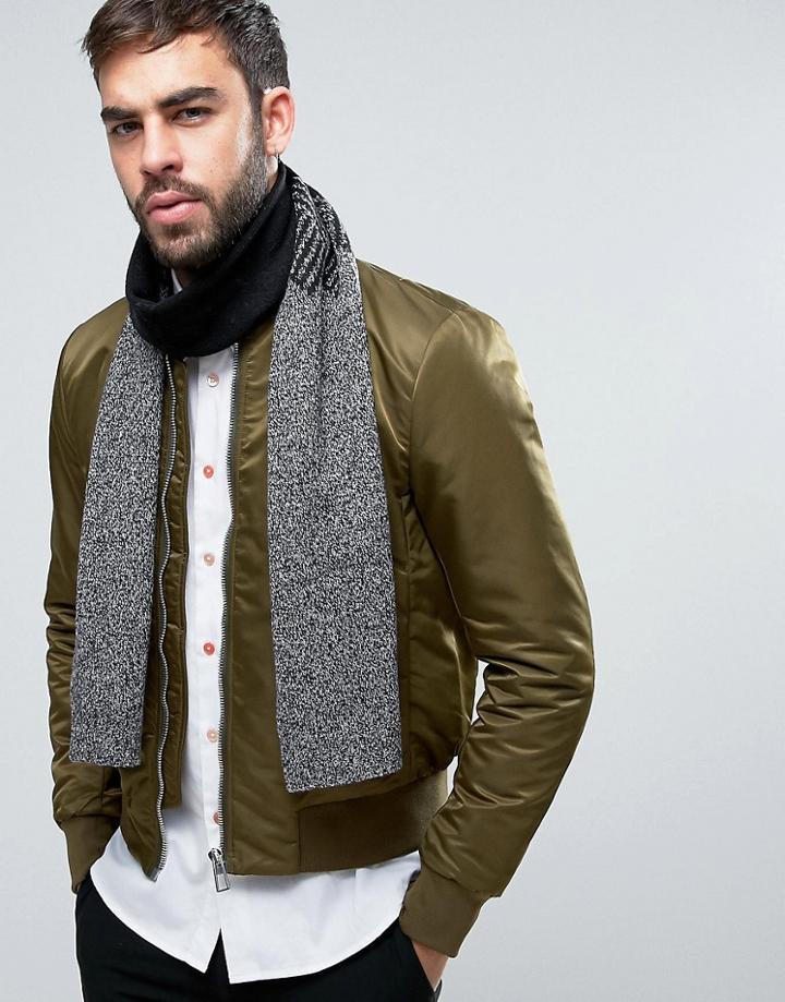 Original Penguin Argyle Knit Scarf - Black