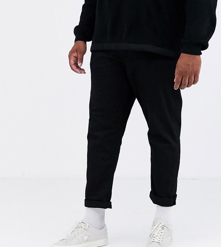 Asos Design Plus Carrot Fit Jeans In Black