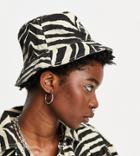 Reclaimed Vintage Inspired Bucket Hat In Zebra Print - Part Of A Set-multi
