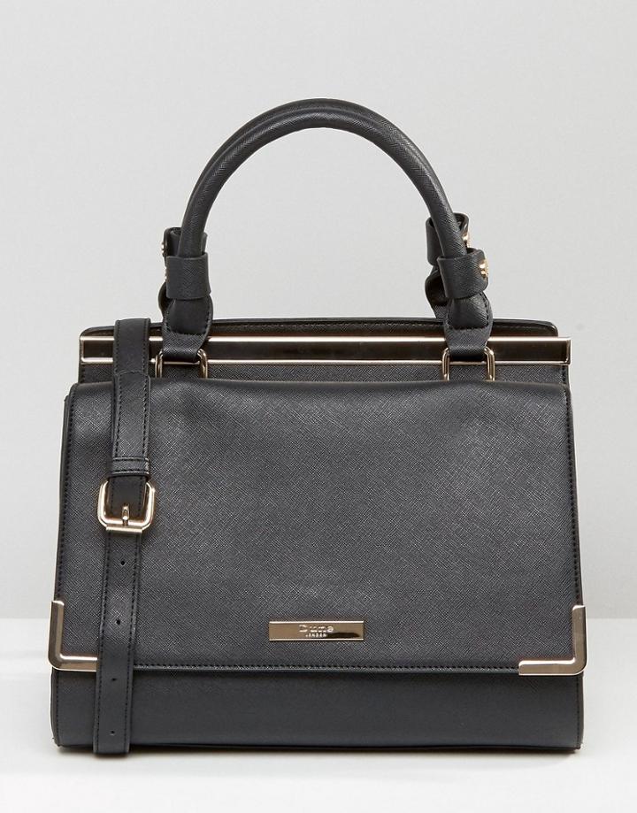 Dune Structured Frame Tote Bag - Black