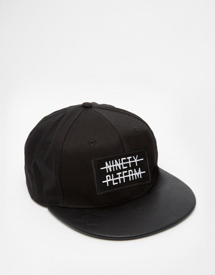 Asos Snapback Cap With Interchangeable Badges - Black