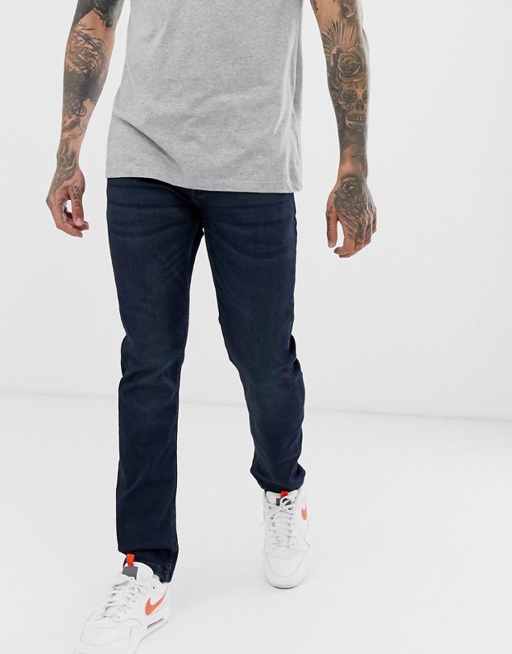Only & Sons Slim Fit Super Stretch Sweat Jeans In Dark Wash-blues