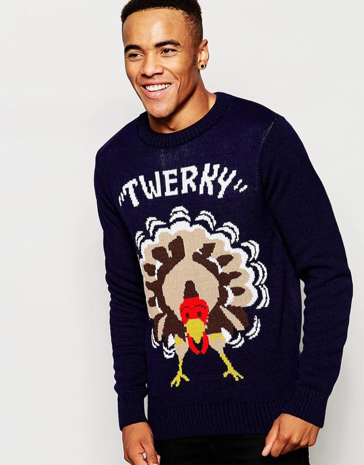 D-struct Twerky Holidays Sweater - Navy